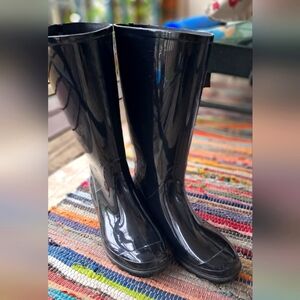 Classic Black Women's Rain Boots